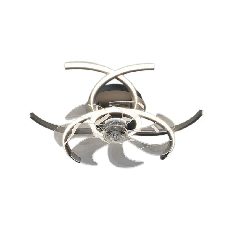 Half-Ring Adjustable Ceiling Fan with Light