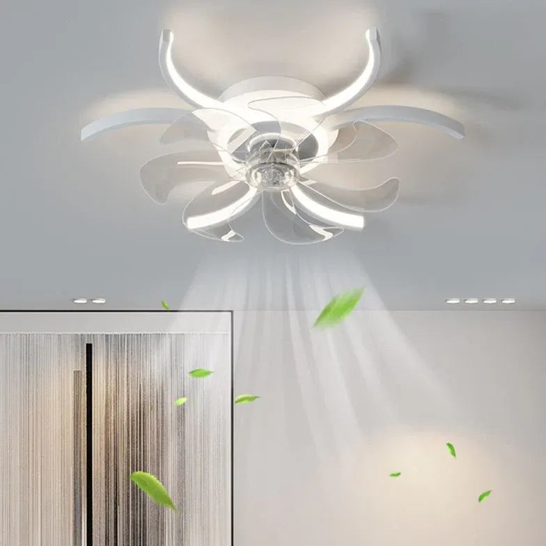 Half-Ring Adjustable Ceiling Fan with Light