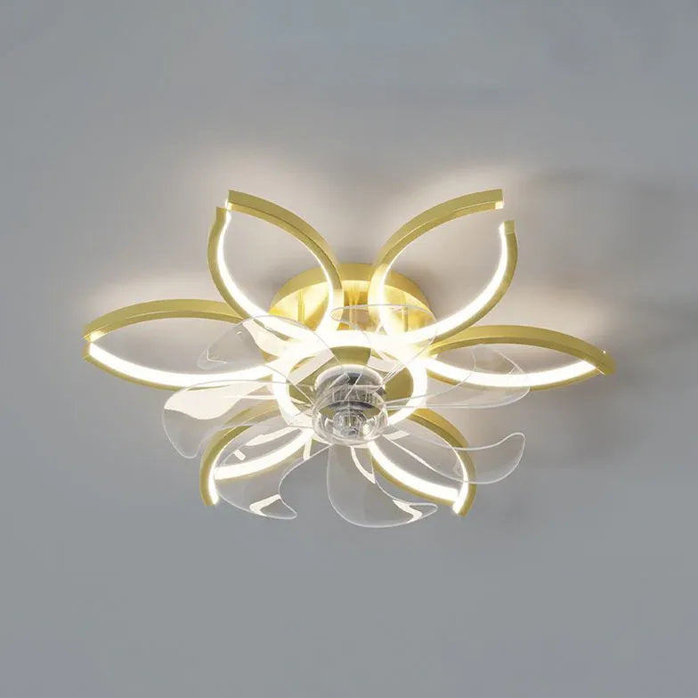 Half-Ring Adjustable Ceiling Fan with Light