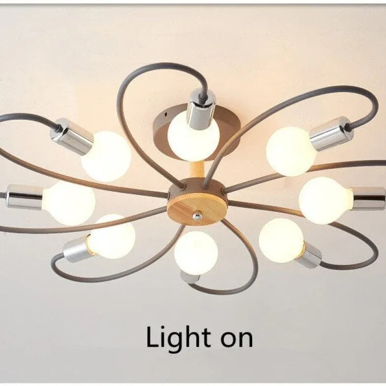 Multi-head Metal Bedroom Ceiling Light