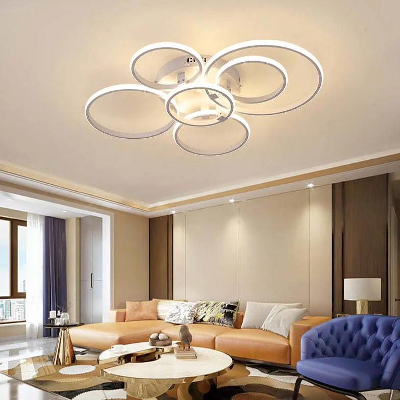 Ring Design LED Modern Bedroom Pendant Light