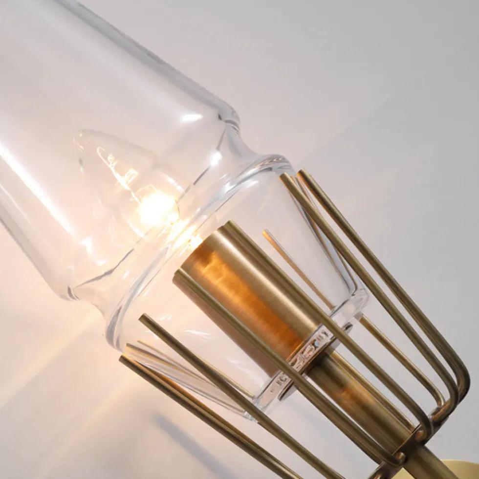 Lantern Glass Vintage Gold Wall Lights