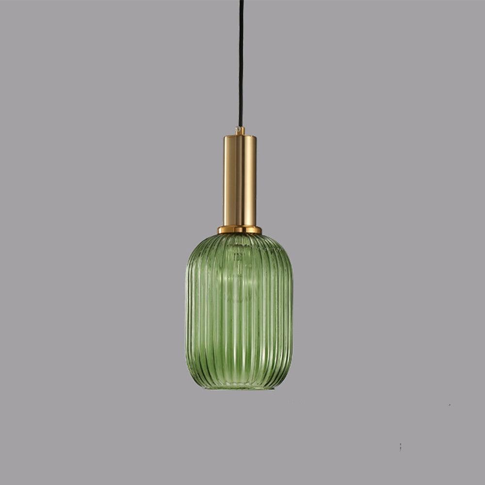 Nordic Striped Gold Glass Pendant Lighting