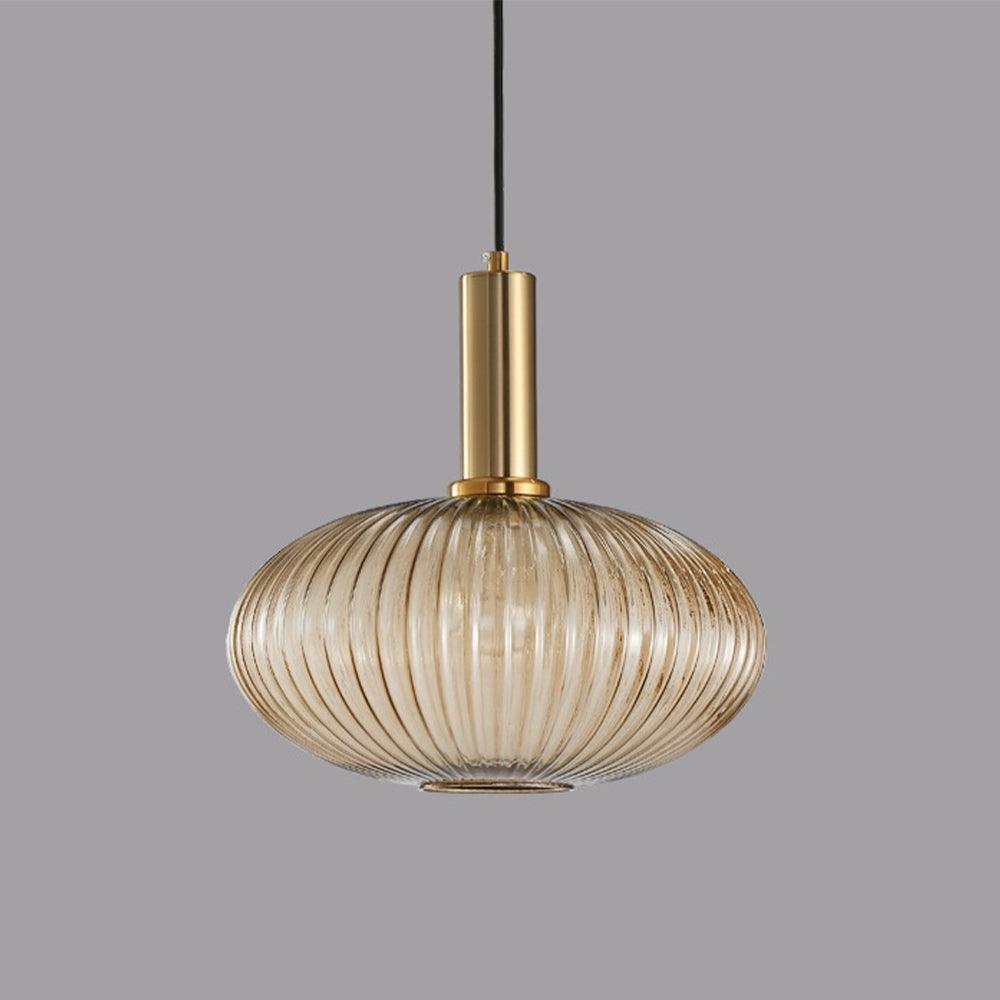 Nordic Striped Gold Glass Pendant Lighting