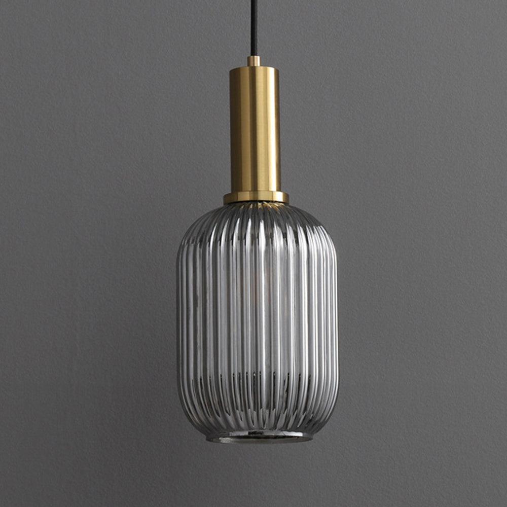 Nordic Striped Gold Glass Pendant Lighting