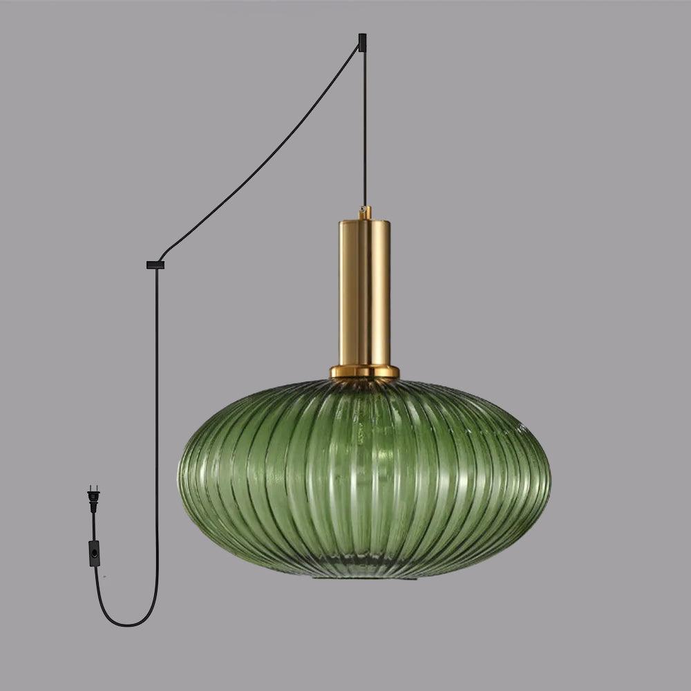 Nordic Striped Gold Glass Pendant Lighting