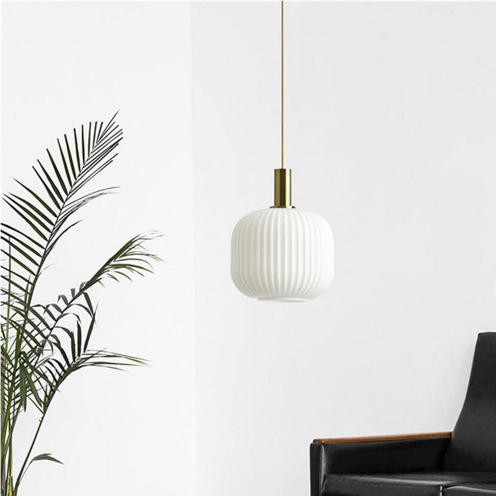 Nordic Striped Gold Glass Pendant Lighting