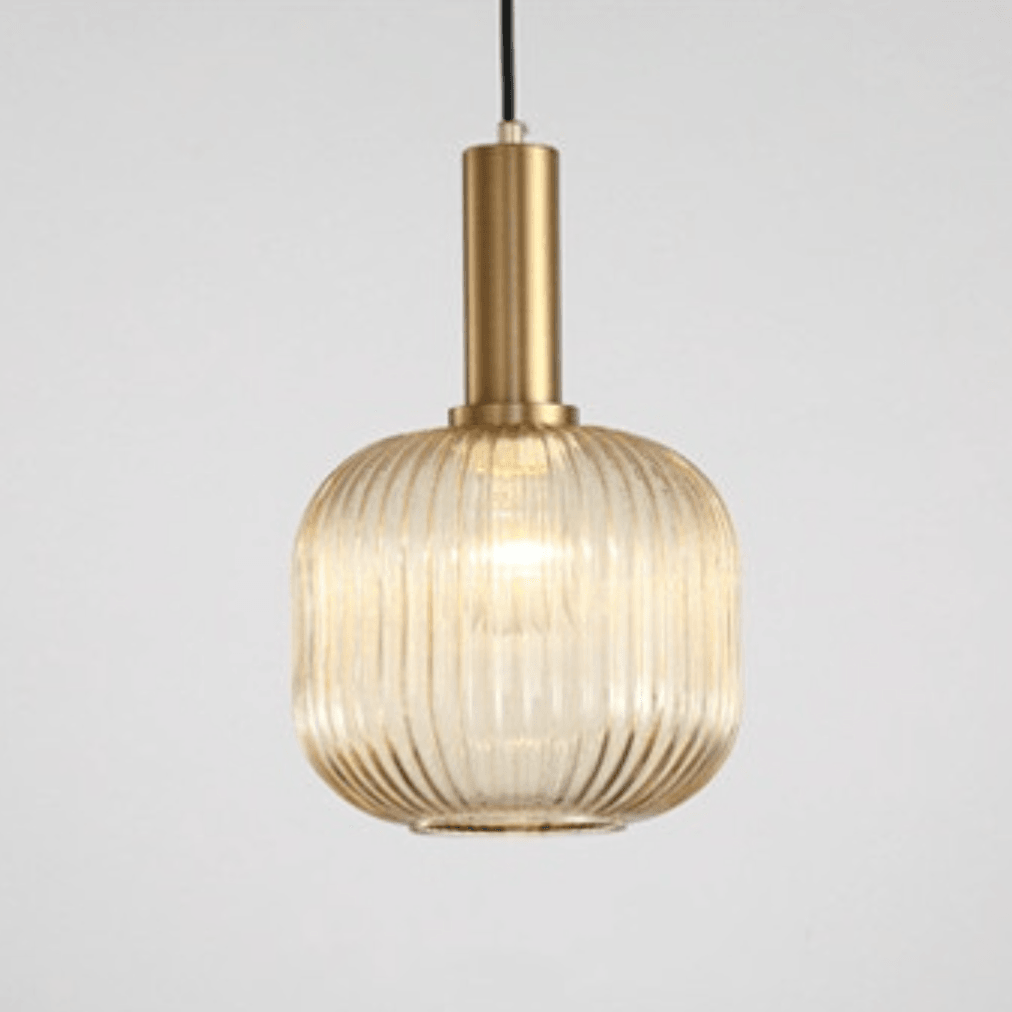 Nordic Striped Gold Glass Pendant Lighting