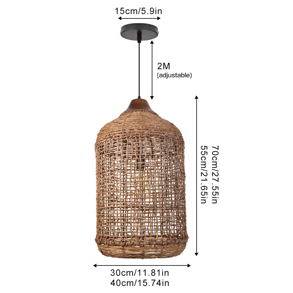 Boho Rattan Pendant Lighting for Kitchen