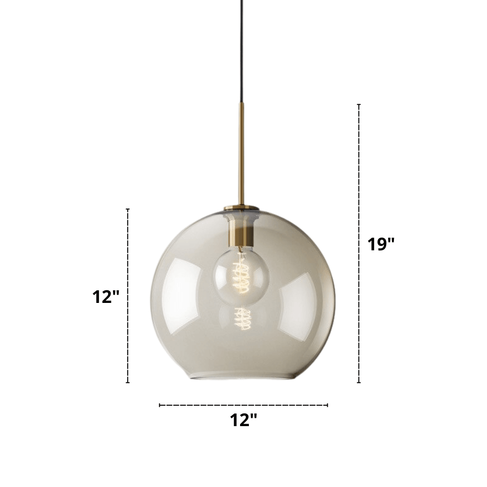 Minimalist Round Single Glass Pendant Lights