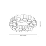 Cream Style Honeycomb Ceiling Light for Bedroom