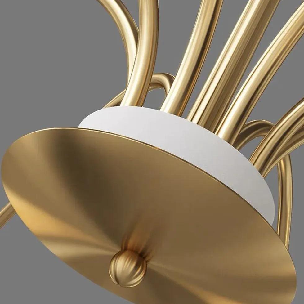 Layered Streamline Gold Pendant Light