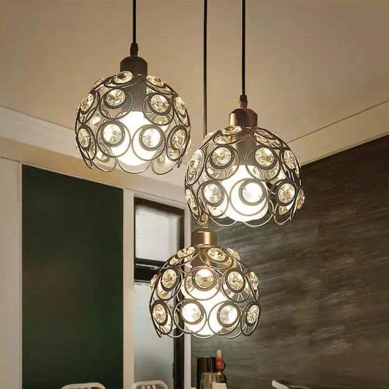 Acrylic Multi-Head Unique Sphere Pendant Light