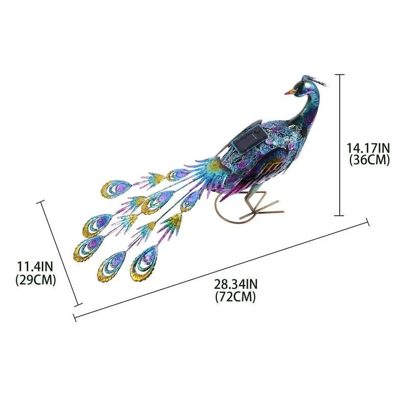 Peacock Lawn Light Art Solar Garden Light