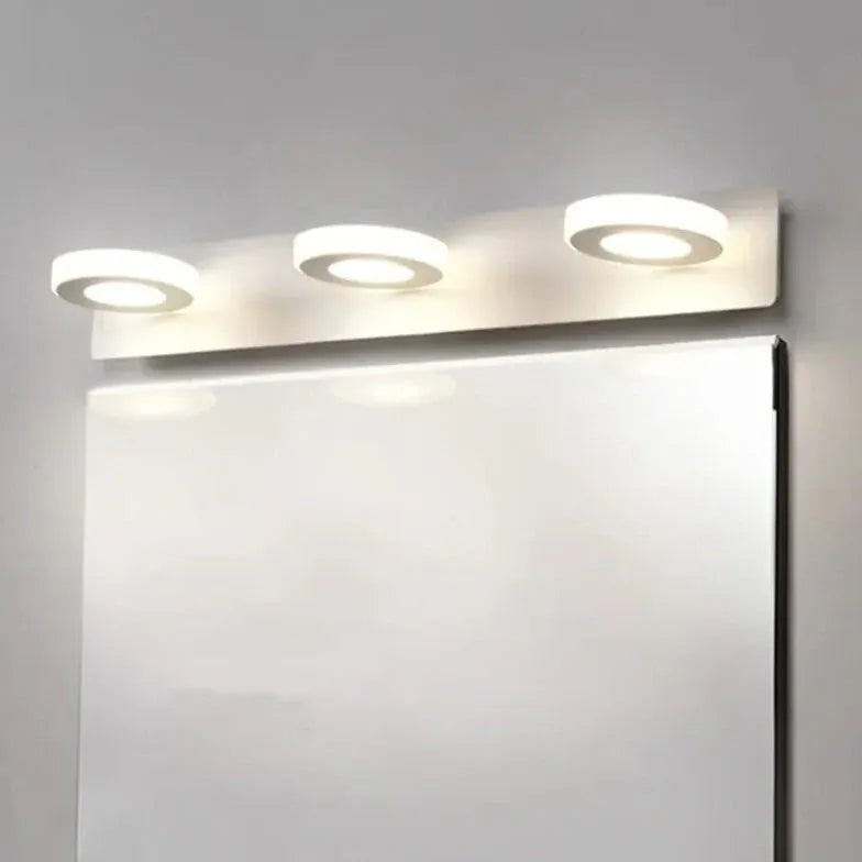 Round Led White Bathroom Wall Lights