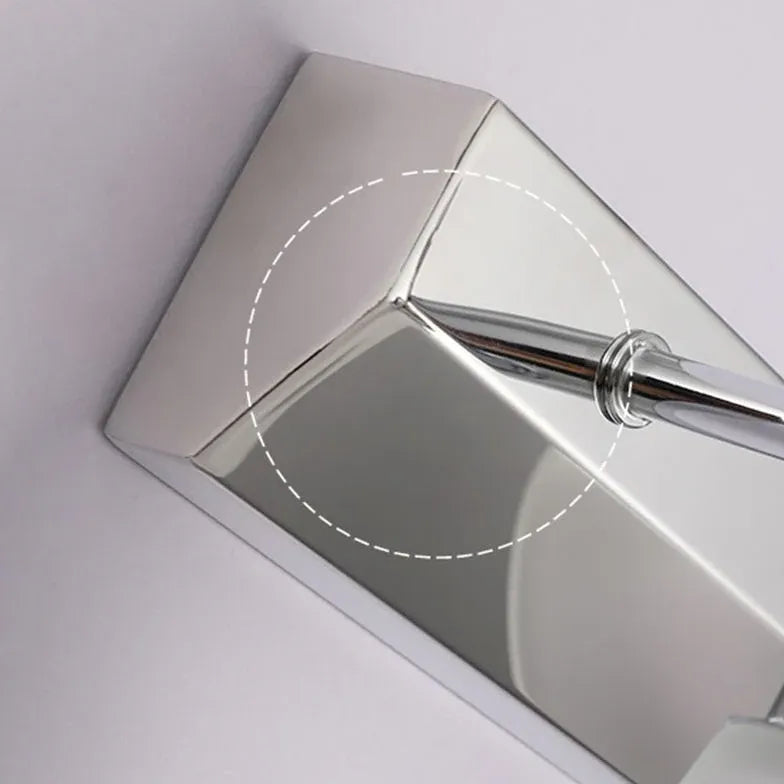 Frosted Glass Silver Mirror Bathroom Wall Lights