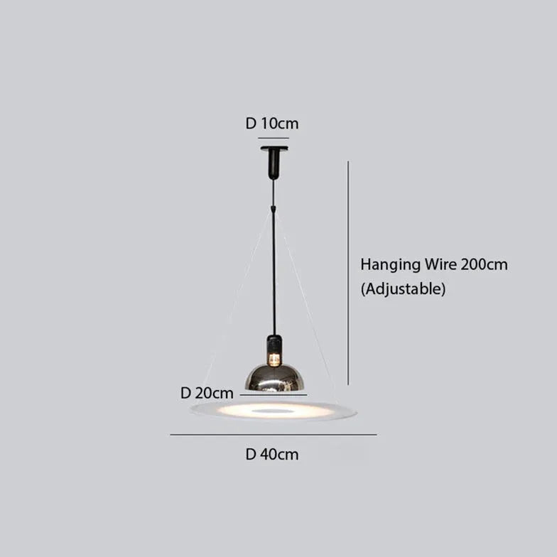 Two-Tone Disc Modern Minimalist Pendant Light