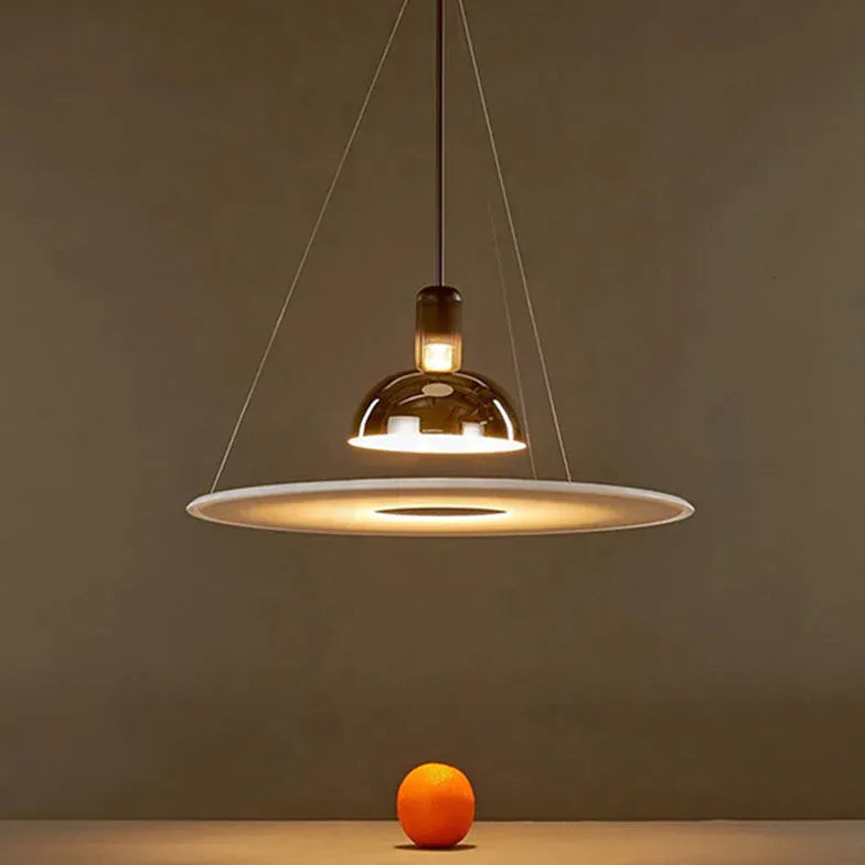 Two-Tone Disc Modern Minimalist Pendant Light