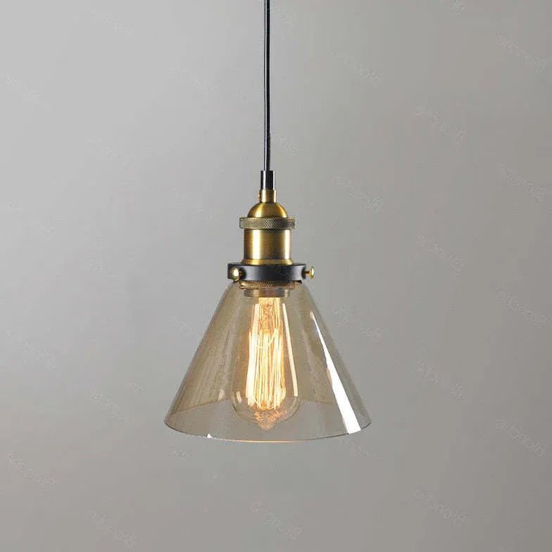 light clear amber smoke pendant light