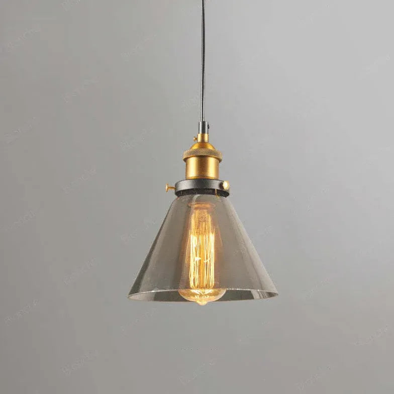 light clear amber smoke pendant light