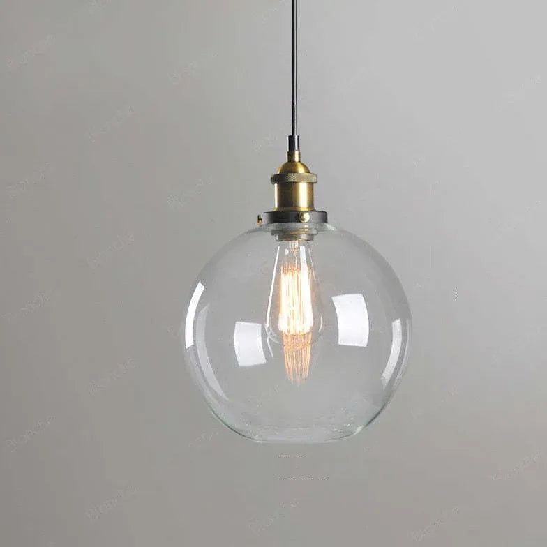 light clear amber smoke pendant light