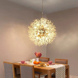 Starburst Gold Crystal Modern Ceiling Light