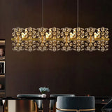 Long Crystal Decorative Gold Pendant Light