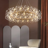 Star Branches Crystal Gold Chandelier