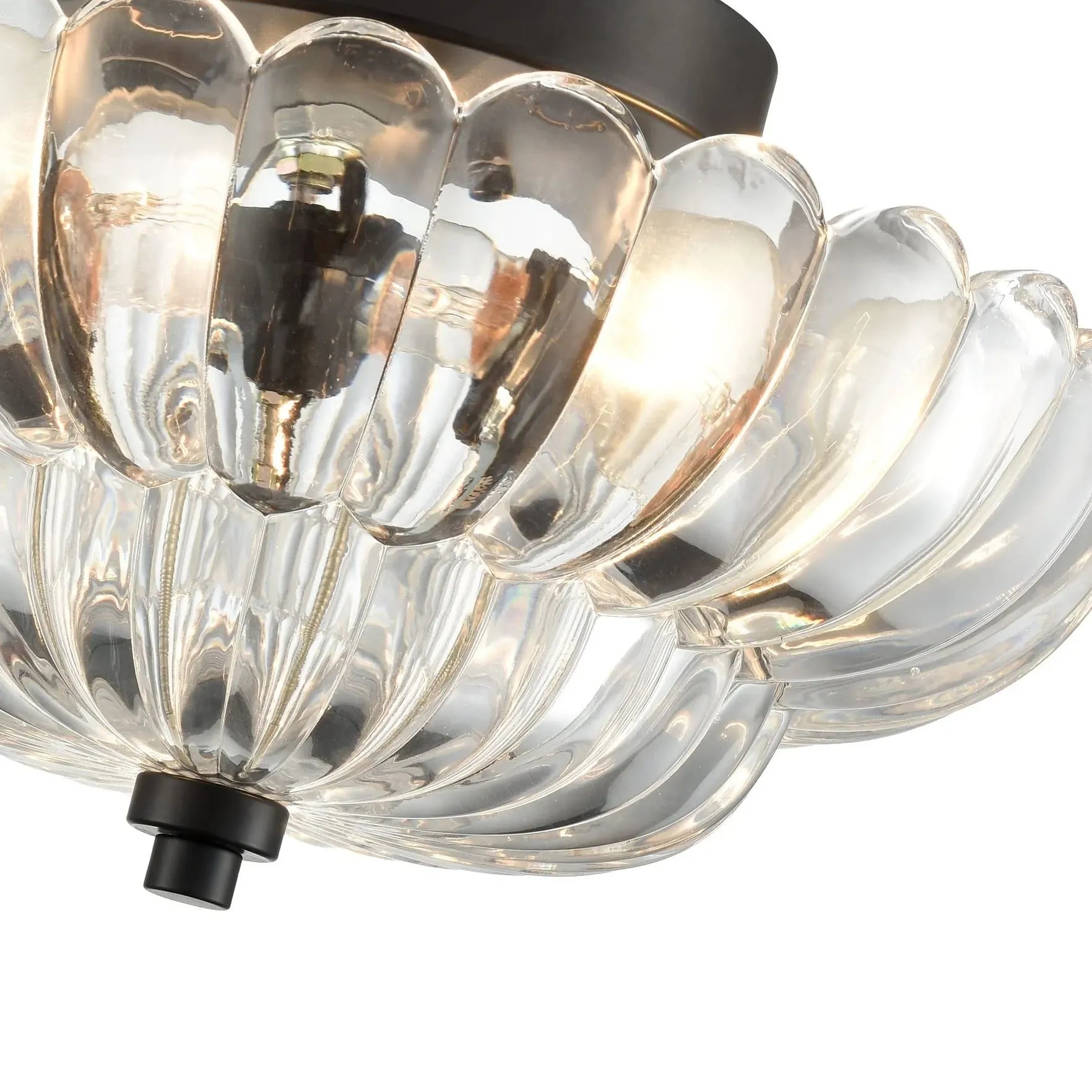 Petal Shaped Glass Lampshade Vintage Ceiling Light