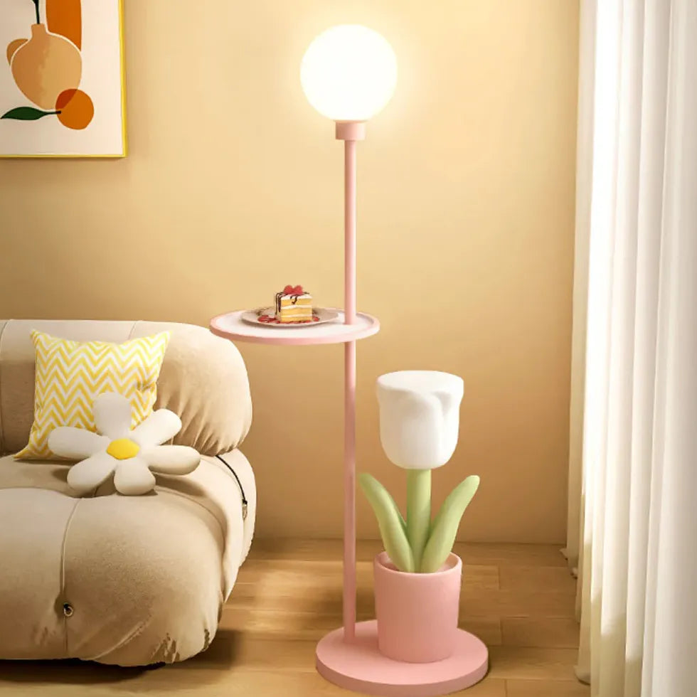 Cute Flower Creative Pink Floor Lamp