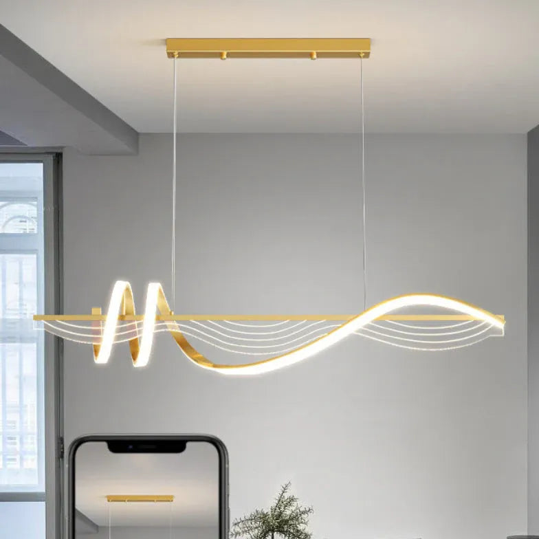 Spiral Shapes for Kitchen LED Pendant Light