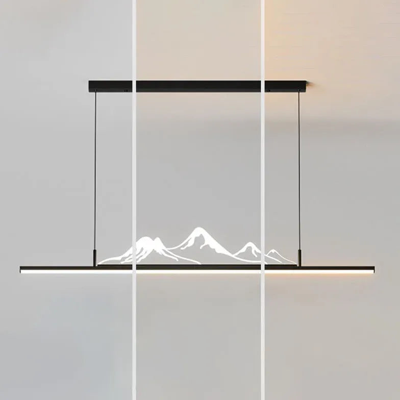 Mountain Contour LED Modern Linear Pendant Light