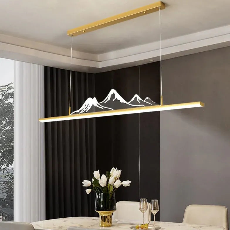 Mountain Contour LED Modern Linear Pendant Light