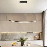 Minimalist Curved Dining Room Pendant Light