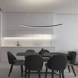 Minimalist Curved Dining Room Pendant Light