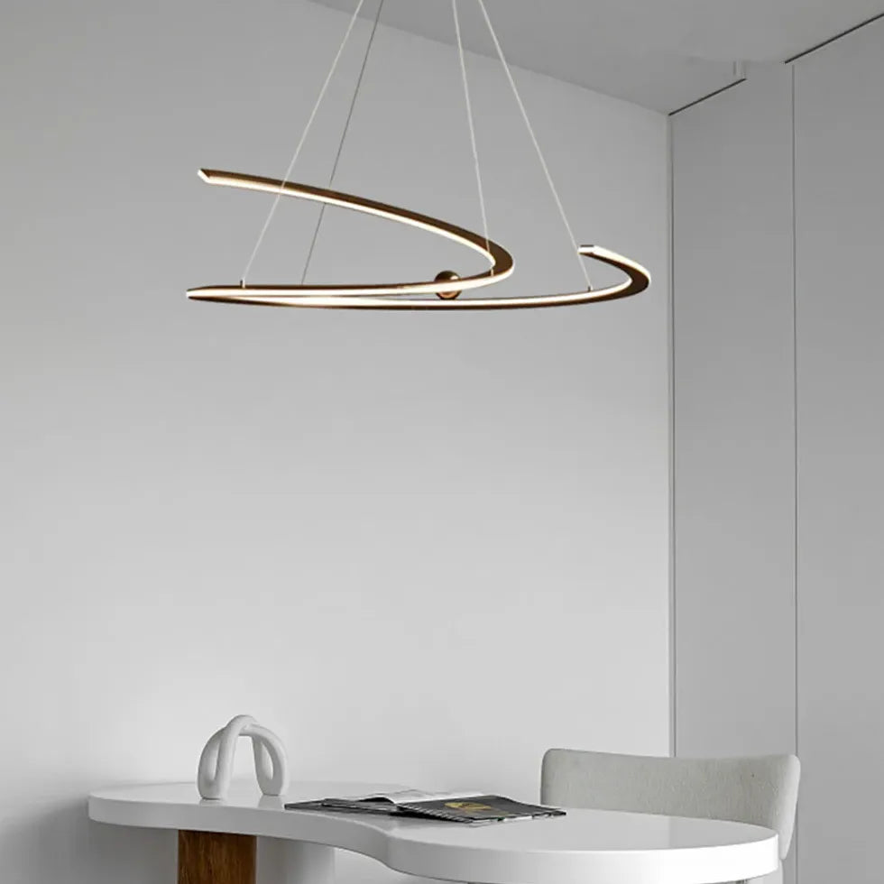 Minimalist Curved Modern Bedroom Pendant Light