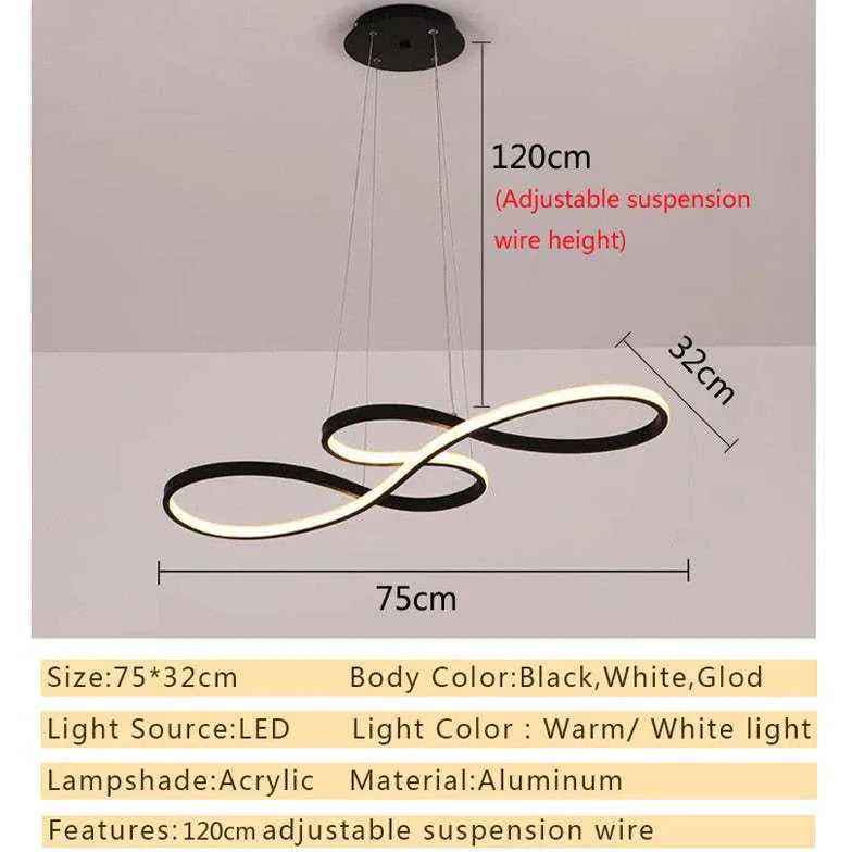 circular ring modern kitchen pendant light