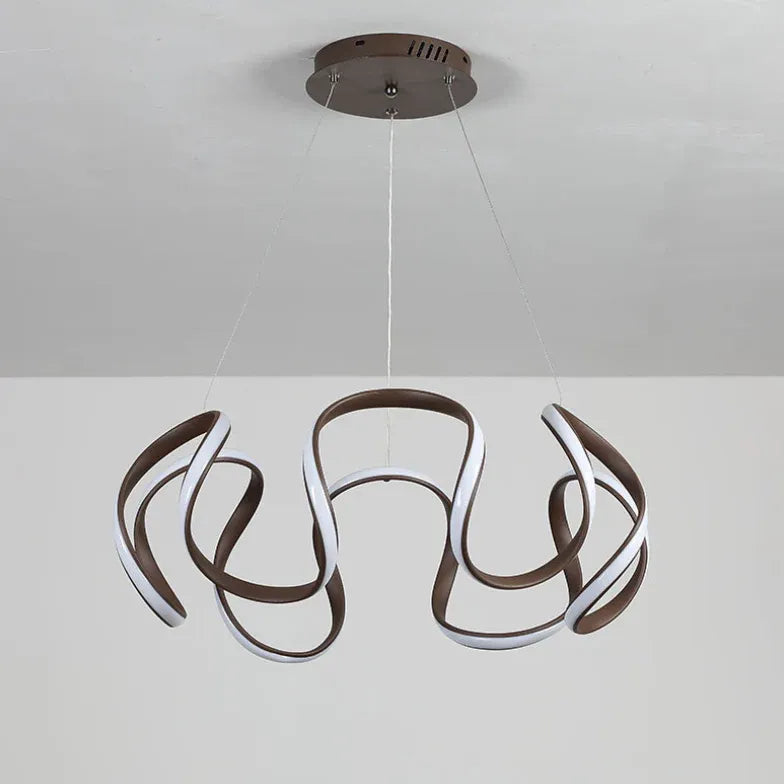 Abstract Wave Curved Minimalist Pendant Light