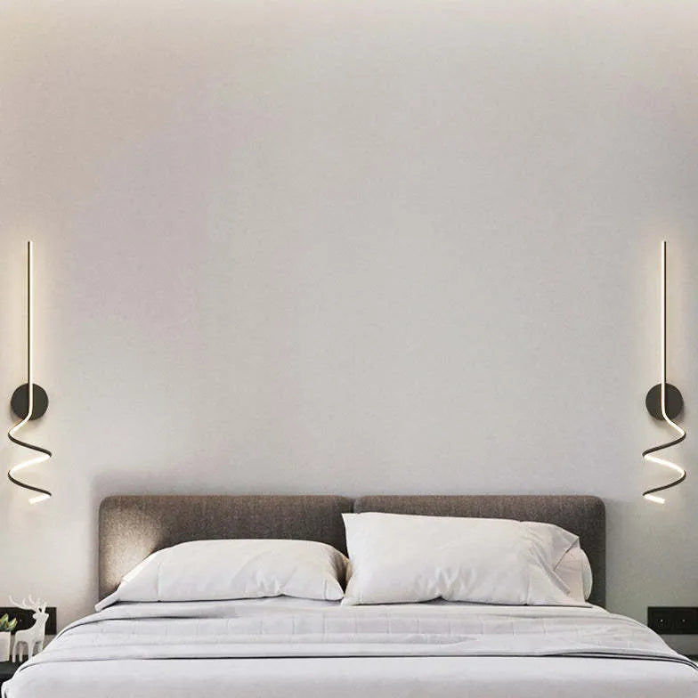 Spiral Led Modern Bedroom Wall Lights