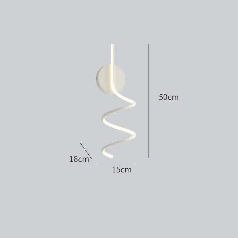 Spiral Led Modern Bedroom Wall Lights