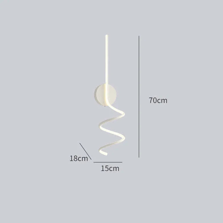 Spiral Led Modern Bedroom Wall Lights