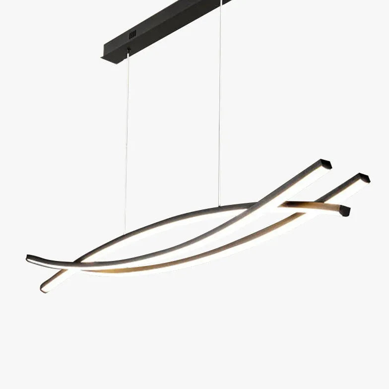 Three Intersecting Curves Pendant Light