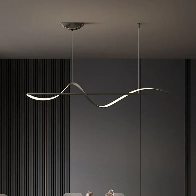 Minimalist Waves Modern Kitchen Pendant Light