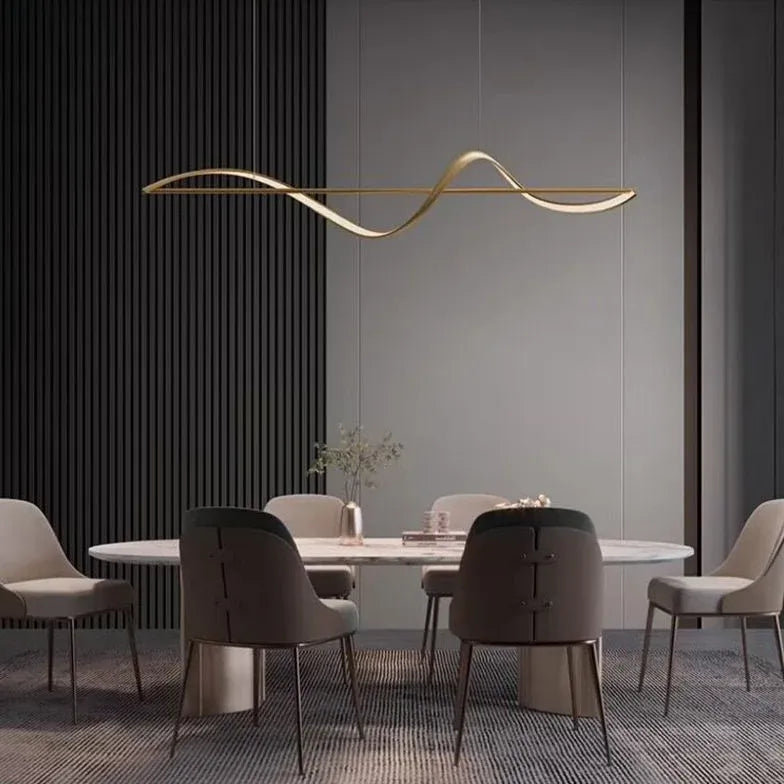 Minimalist Waves Modern Kitchen Pendant Light