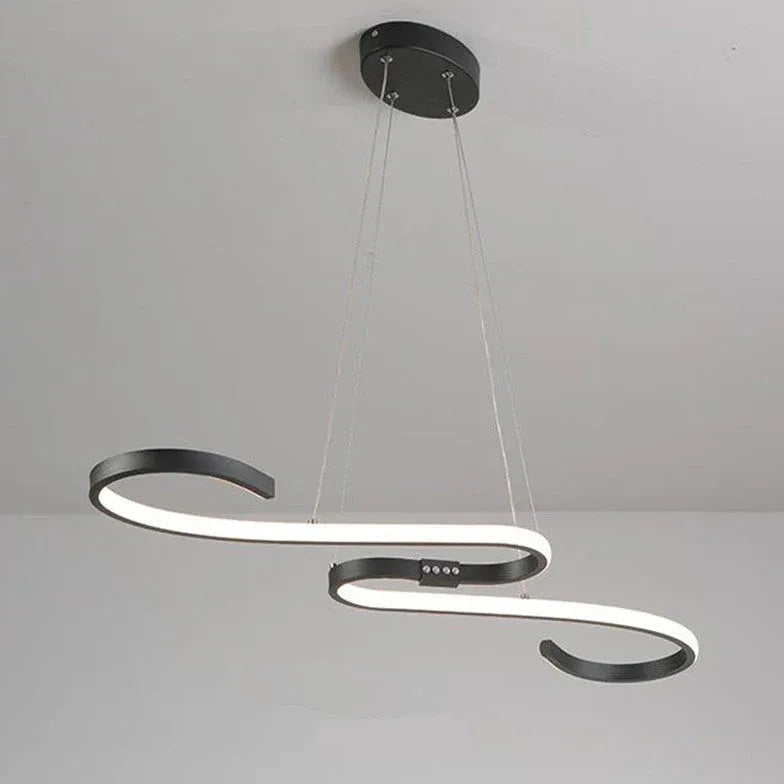 Curved Minimalist for Dining Room Pendant Light