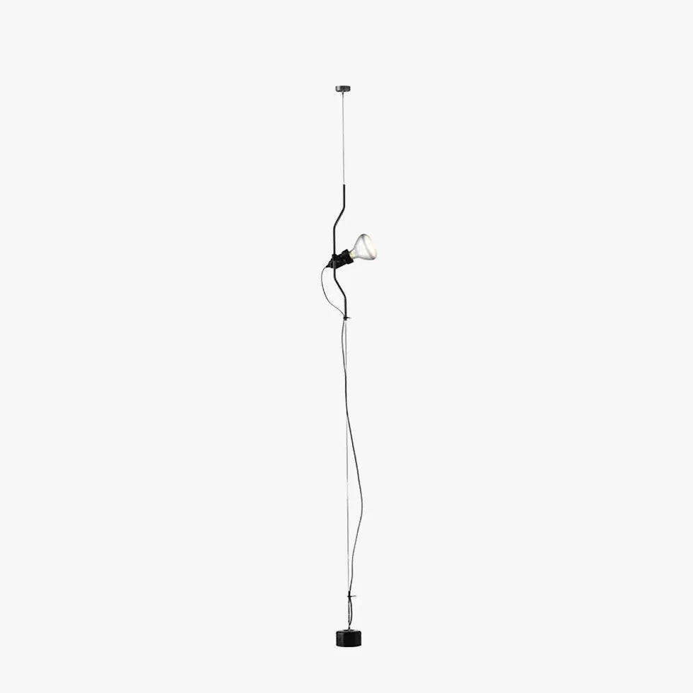 Black Linear Metal Plug Industrial Floor Lamp