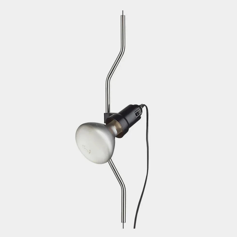 Black Linear Metal Plug Industrial Floor Lamp