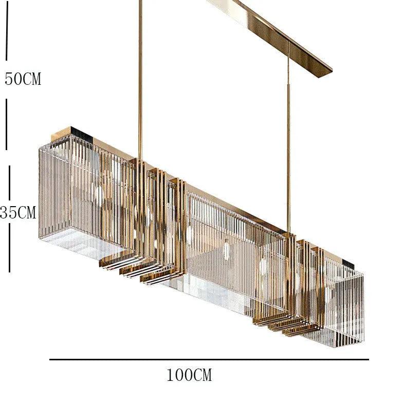 Luxury Crystal Gold Industrial Pendant Light - Clowas