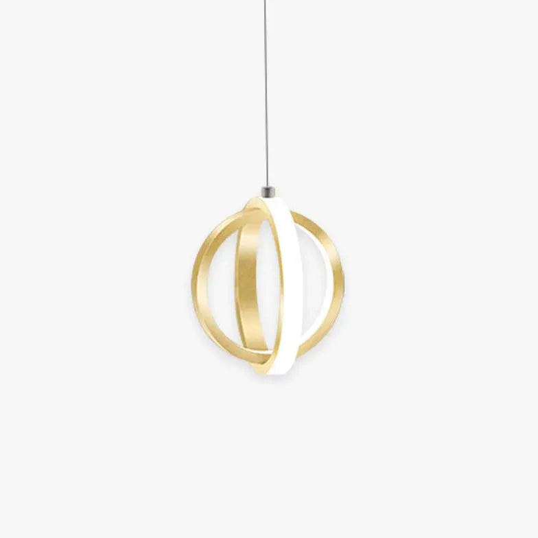 Double Ring Stereo Bedroom LED Pendant Light