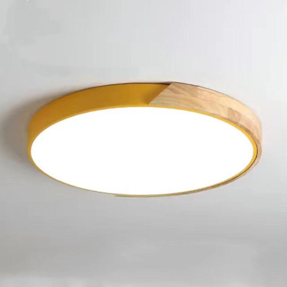 Nordic Pastel Wood LED Light Fixture for Ceiling